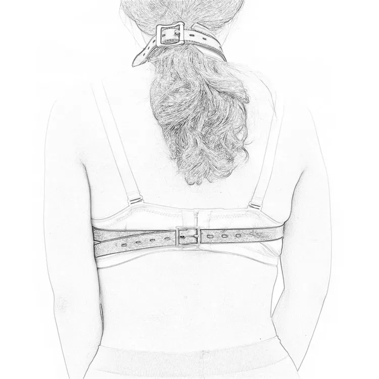 New Arrival Neck Collar Open Bra Nipple Bound Neck Ring Restraint Bondage Set PU Leather Adult Sex Toys Sexy Sex Products