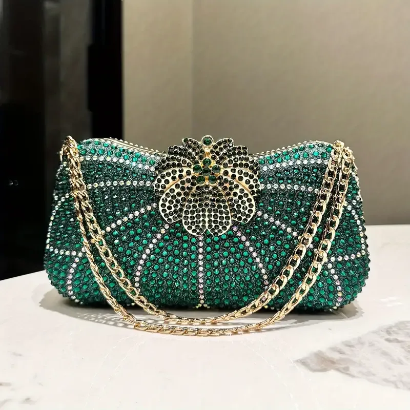 Luxurious Striped Glam Evening Clutch Purse