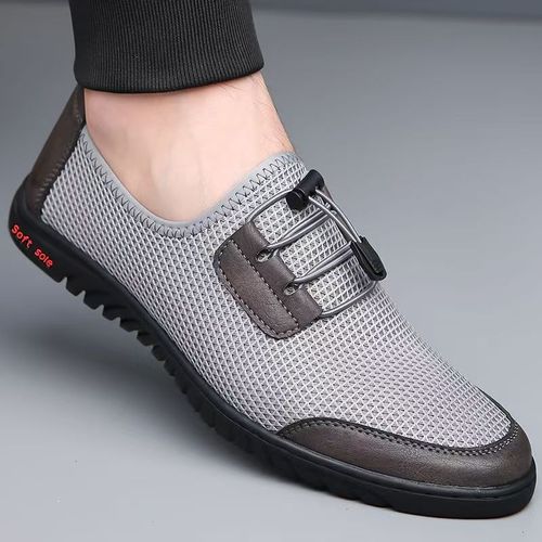 Cross-border flying mesh sneakers slip-on men's shoes