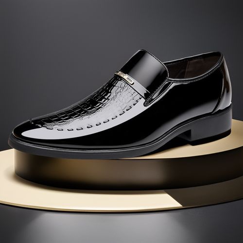 Business formal pointed-toe and shiny youth casual breathable shoes