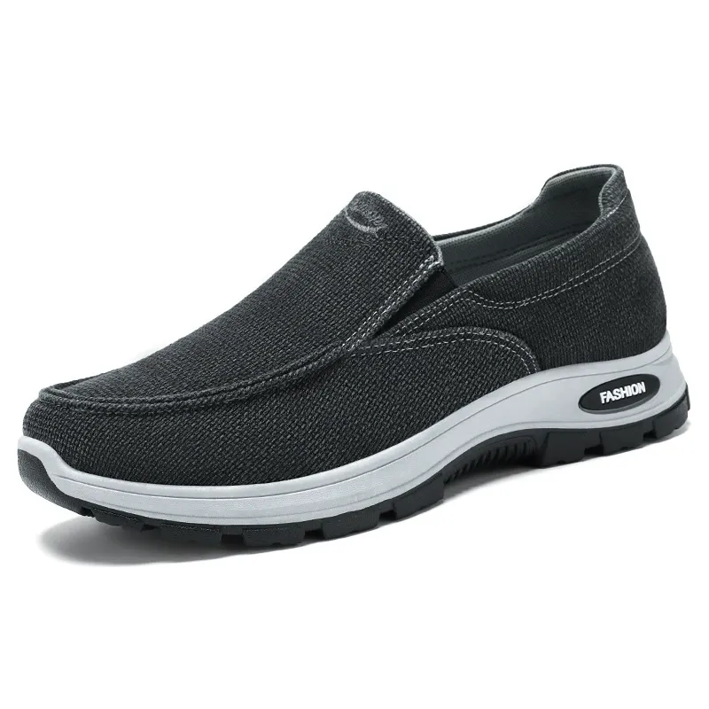 New style mesh breathable men's casual one-piece walking shoes