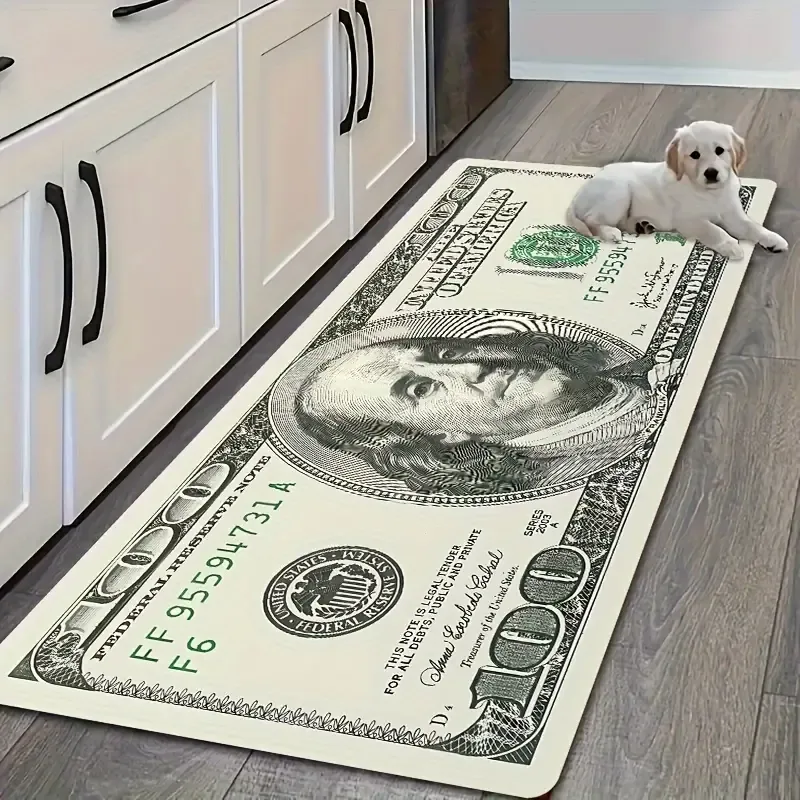 1pc Dollar Bathroom Non-slip Floor Mat, Bathroom Floor Rug, Bathroom Door Mat, Bedroom Living Room Floor Carpet, Entry Way Mat For Bathroom Hallway Living Room Bedroom Balcony, Home Decoration