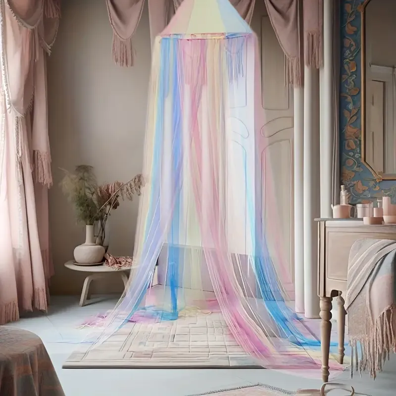 Whimsical Rainbow Bed Canopy