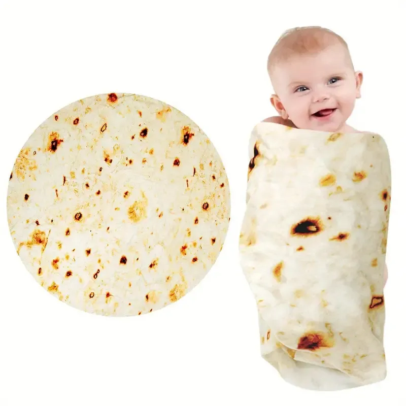 Soft Flannel Tortilla Baby Blanket