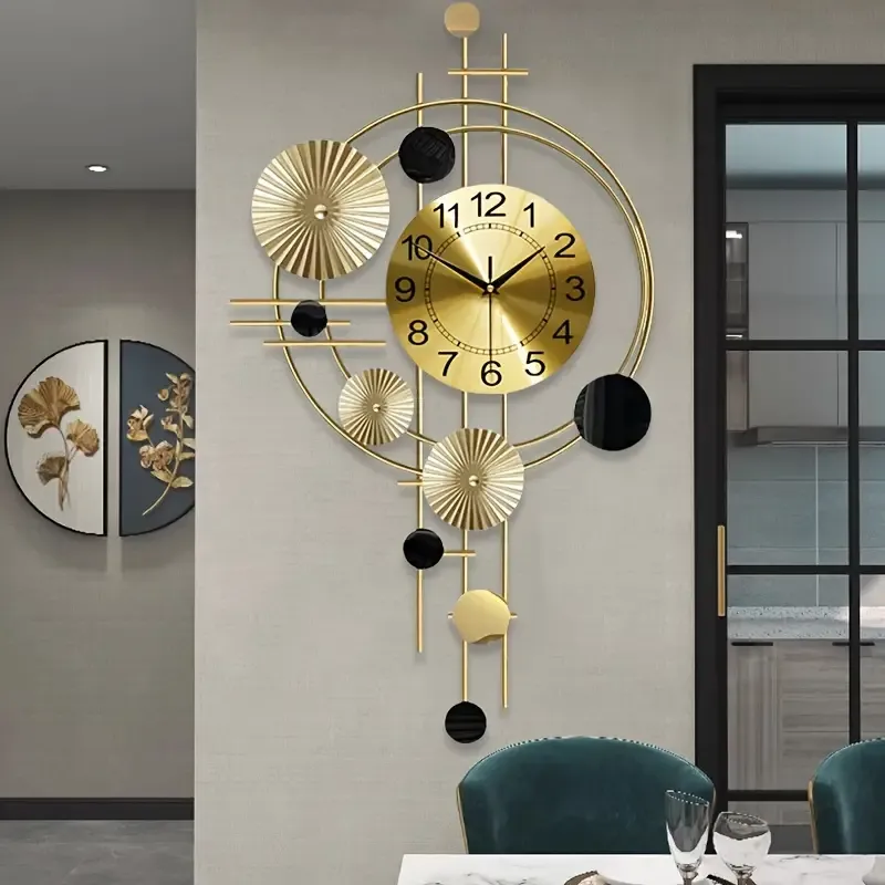 Nordic modern clock living room simple creative wall clock home decoration hour hand art light luxury wall clock