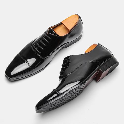 High-end pointed toe Oxford shoes for men, comfortable business shoes, classic British leather shoes, retro polished formal shoes