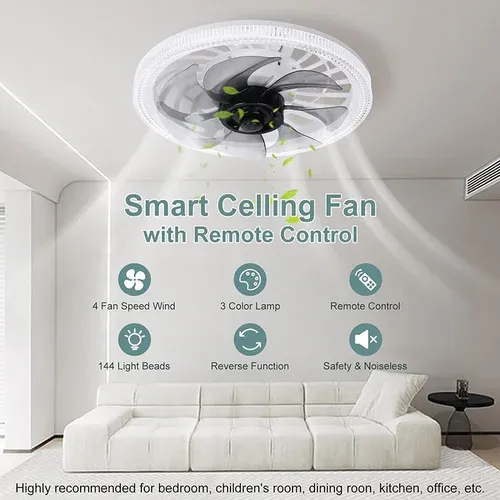 Quiet Adjustable Fan Light