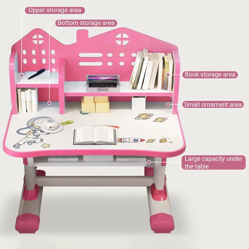 Multi Bookcase Wider Desktop Table