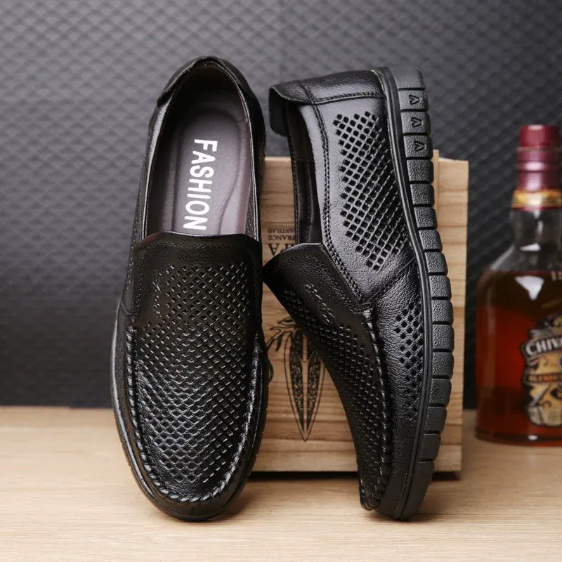Men's hollow breathable soft sole shoes