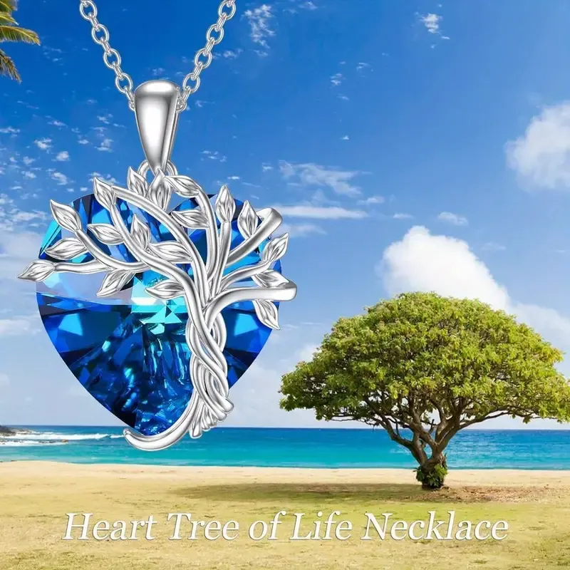Fashion Tree Of Life Heart-shaped Pendant Necklace
