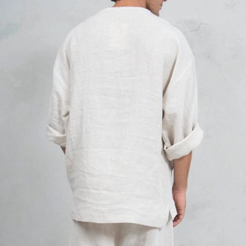 Men's ethnic style Middle Eastern loose flared long-sleeved men's T-shirt