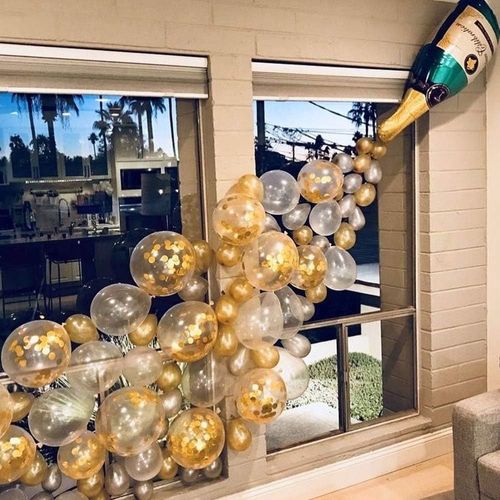 85 PC Balloon set Bottle aluminum film balloon chain New Year's Eve wedding birthday party decorations