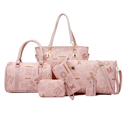 6-Piece Retro Chic Bag Set for Women Fashionable Tote