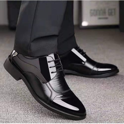 Plus-size business leather shoes for men, formal wear, casual wear, Korean style, trendy British style men's shoes