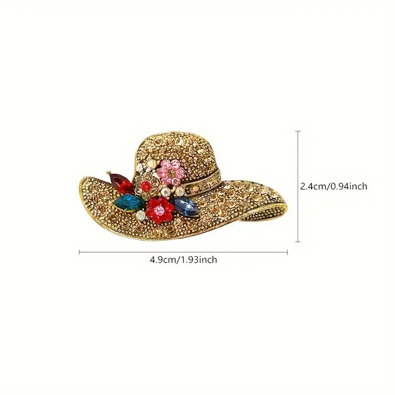 Vintage Style Hat Alloy Brooch Pin