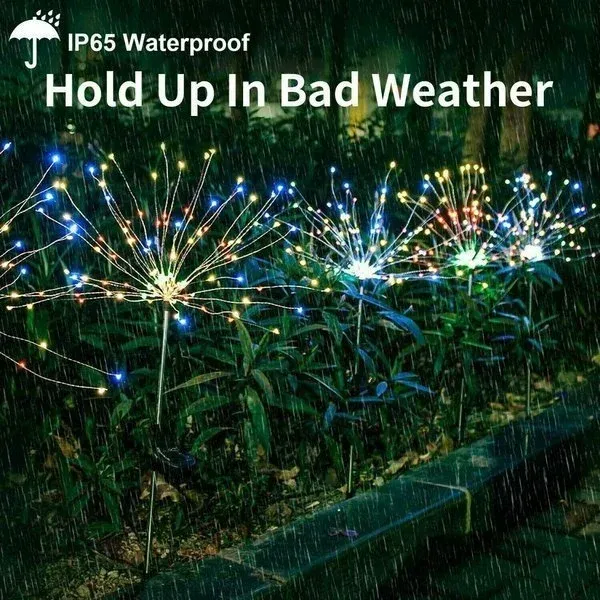 🔥BIG SALE -50% OFF🔥🔥-Waterproof Solar Garden Fireworks Lamp