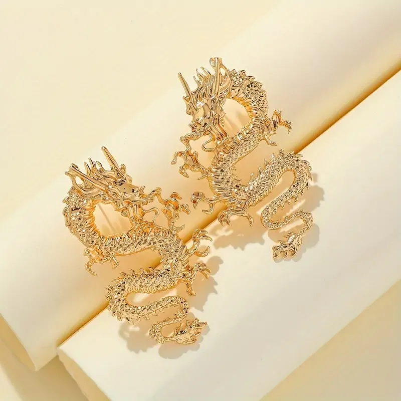 New Popular Chinese Dragon Earrings