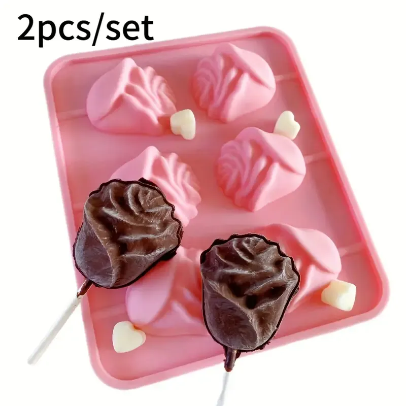 3D Rose Flowers Silicone Mold Set