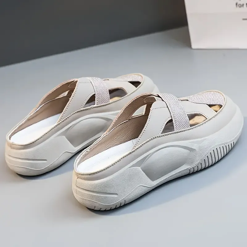 Women's Summer 2024 Breathable Platform Slip-On Sneakers Sandals