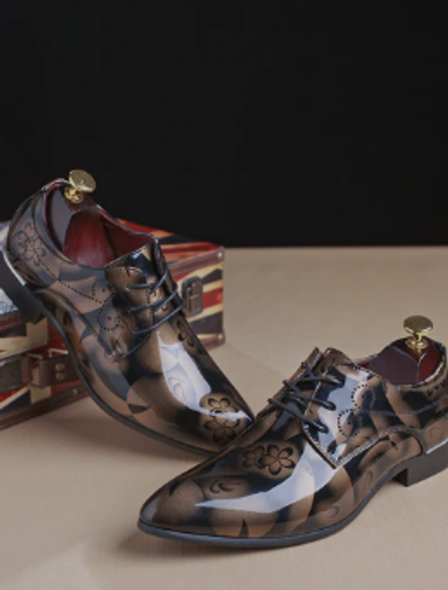 Men's business formal pointed leather casual shoes large size