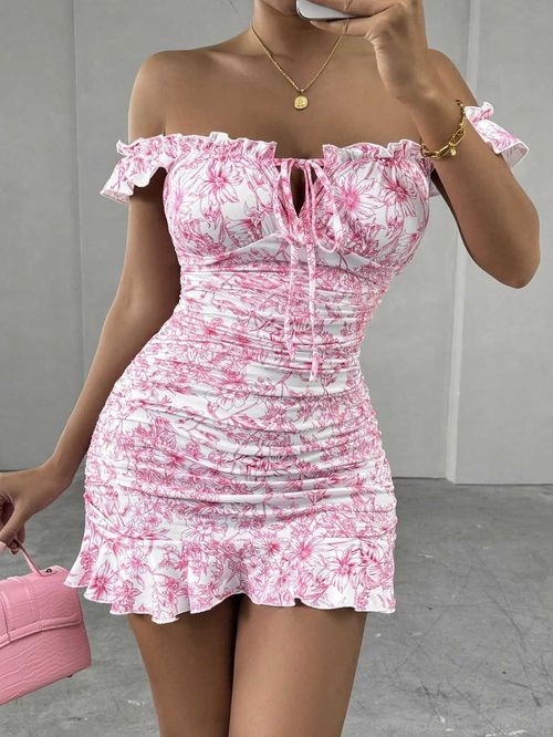 Women's floral sexy short skirt