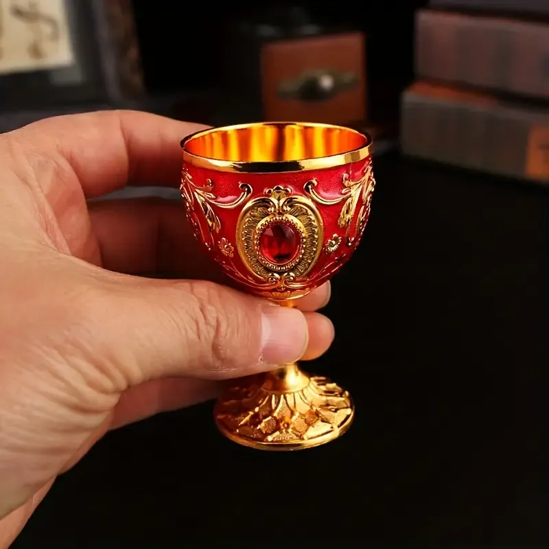 Vintage Metal Wine Glass