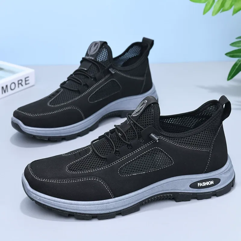 Men's Summer New Style Outdoor Mountaineering Shoes, Wear-resistant, Anti-slip, Fitness Shoes, Breathable, Large Size Men's Shoes