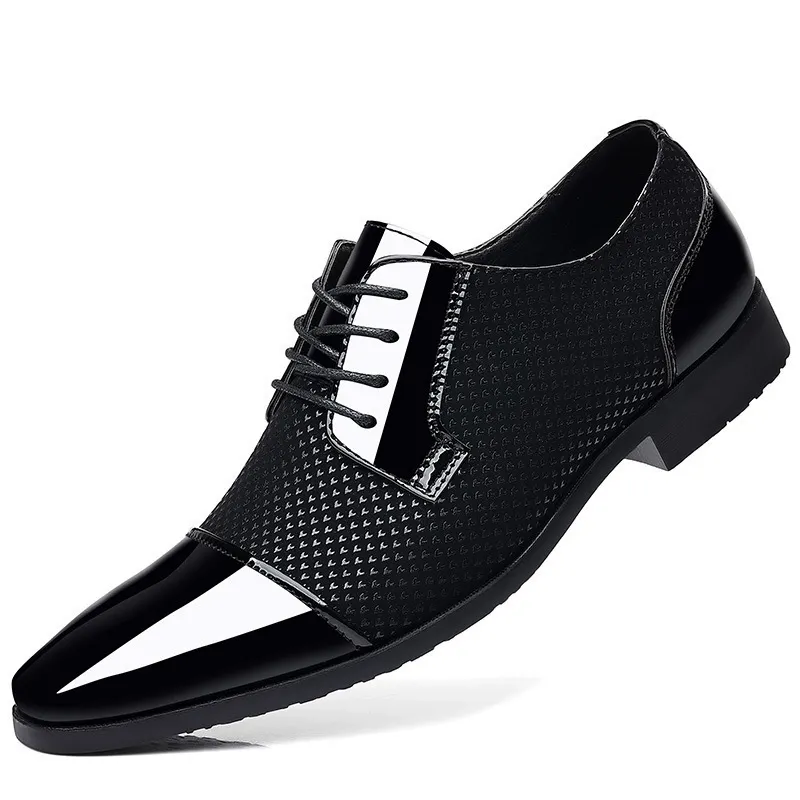 Men's shoes youth all-match large size business formal men's leather shoes casual British style leather shoes men