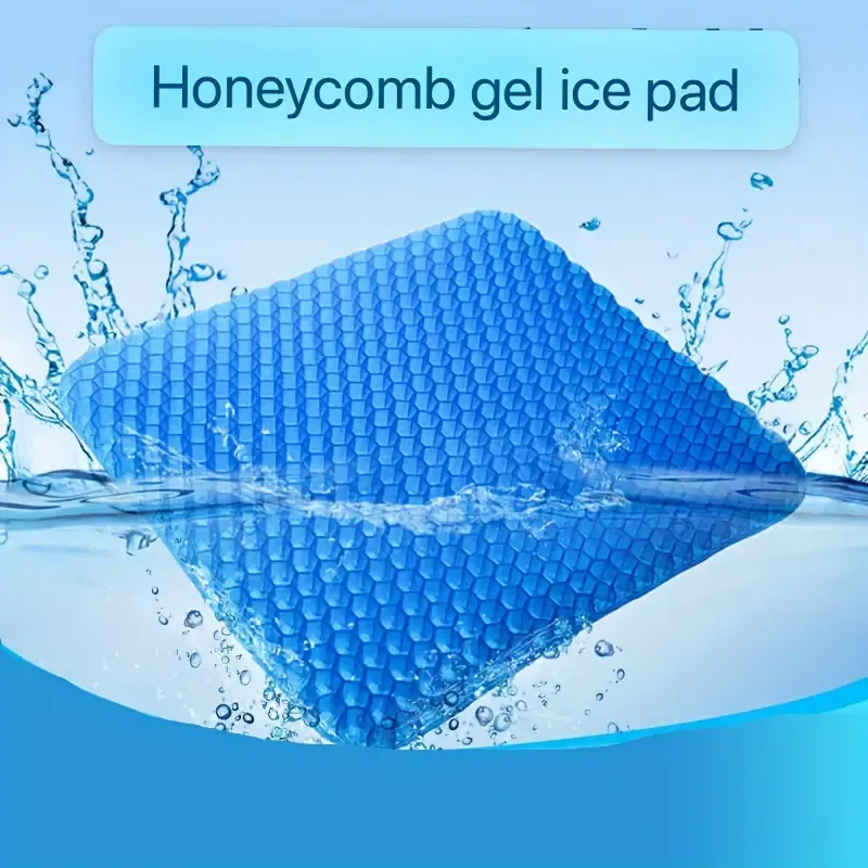 Summer Cooling Gel Seat Cushion - Breathable Honeycomb Design for Car & Office Chairs, Soft Ice Pad for Comfort