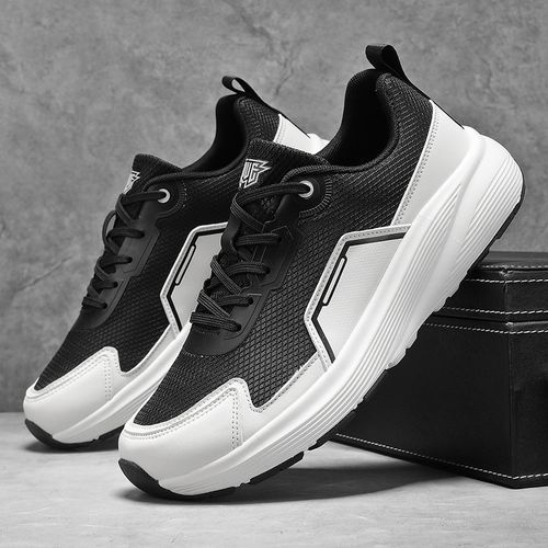 Sports shoes with wider high-top design, thick-soled, wide toe box, mesh upper, wide footbed, running shoes