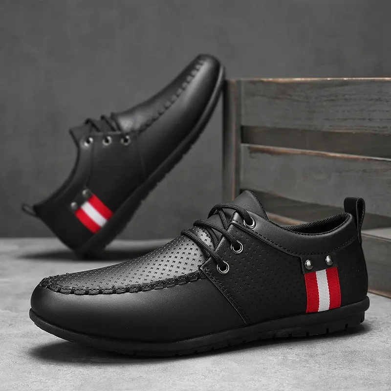 New trendy shoes - young men's shoes - summer casual men's black shoes