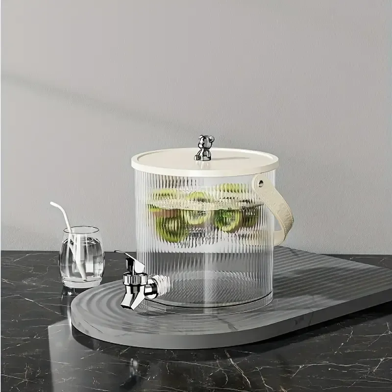 3.5L Large Capacity Beverage Dispenser with Faucet - Durable Plastic, Perfect for Milk & Juice, Ideal for Family Gatherings & Events