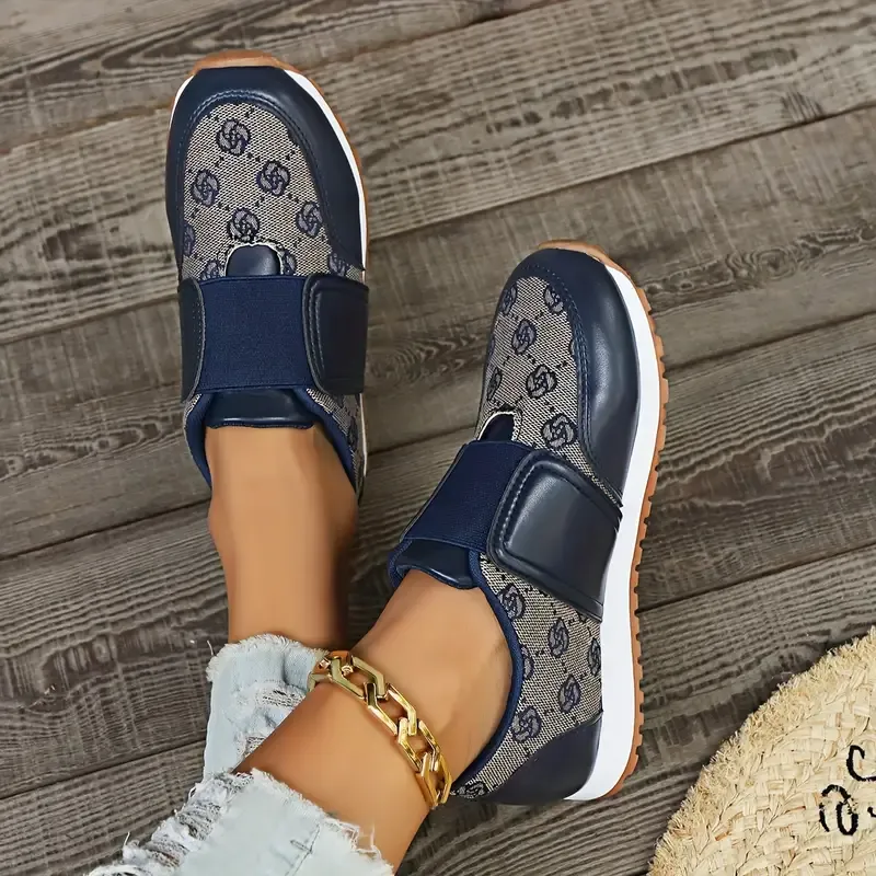 Women's Casual Fashion Sneakers with Hook-and-Loop Closure