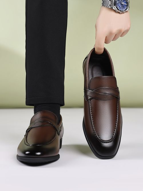 Summer casual slip-on British leather