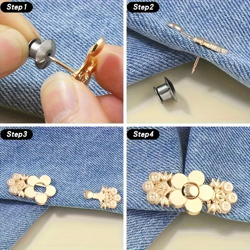 Adjustable Floral Jeans Waist Tightener