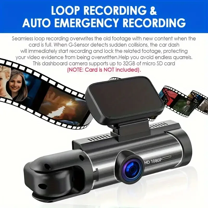 1080P Dual Camera, Dash Cam For Cars