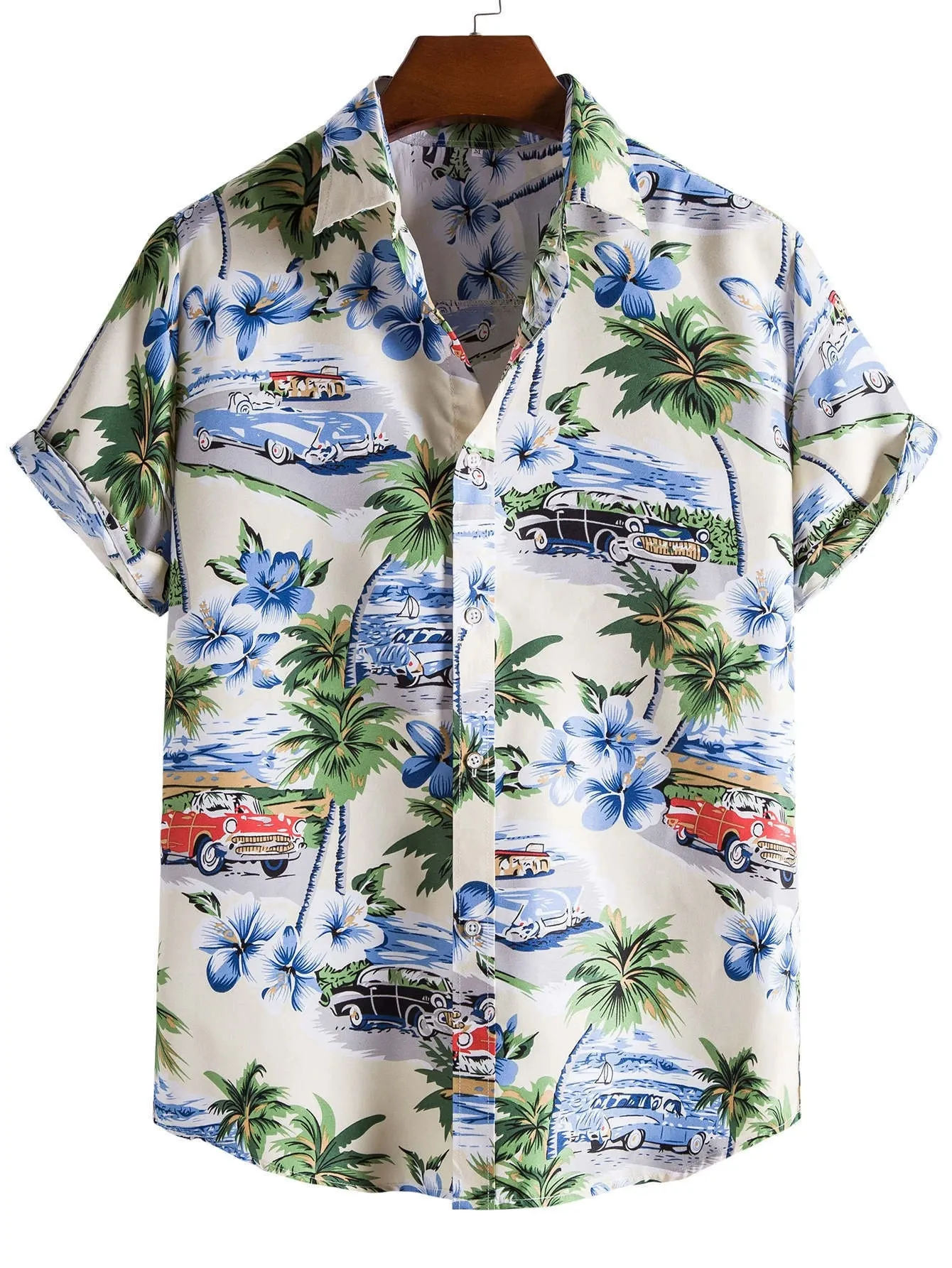Men's casual Hawaiian shirt