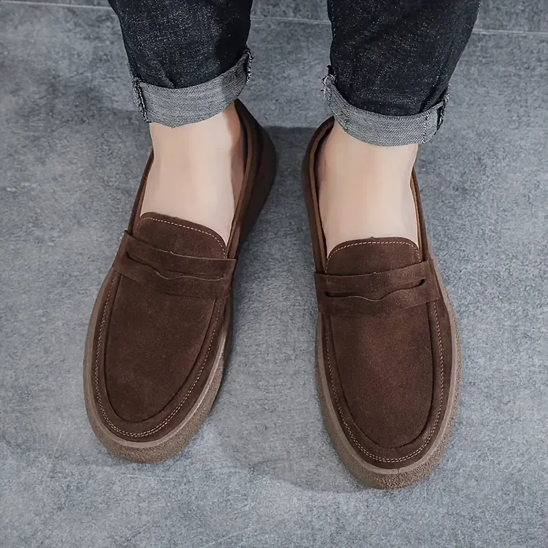 Men's Casual Slip-On Loafers - Comfortable, Non-Slip Rubber Sole for All Seasons - Ideal for Outdoor & Everyday Use