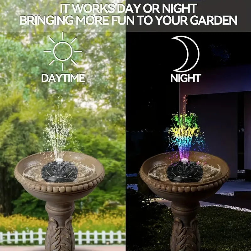 LED Solar Bath Fountains