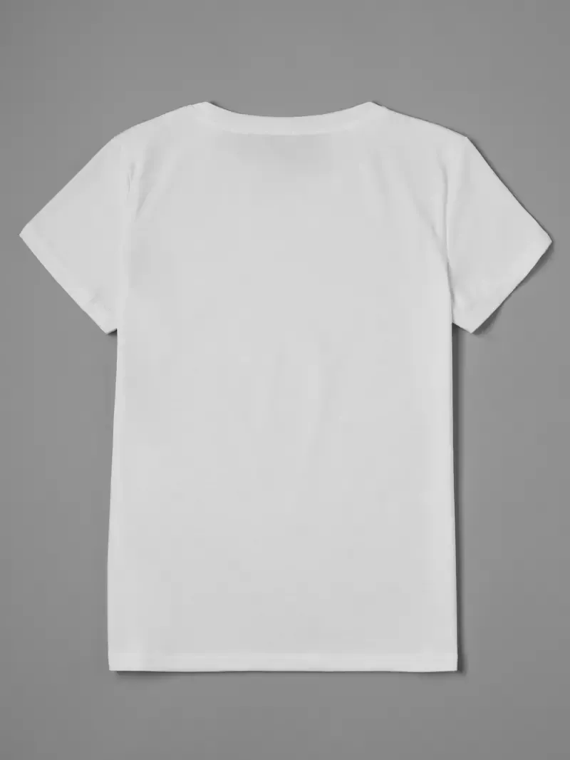 Vibrant Eyelash Print Crew Neck T-Shirt - Soft Micro Elasticity