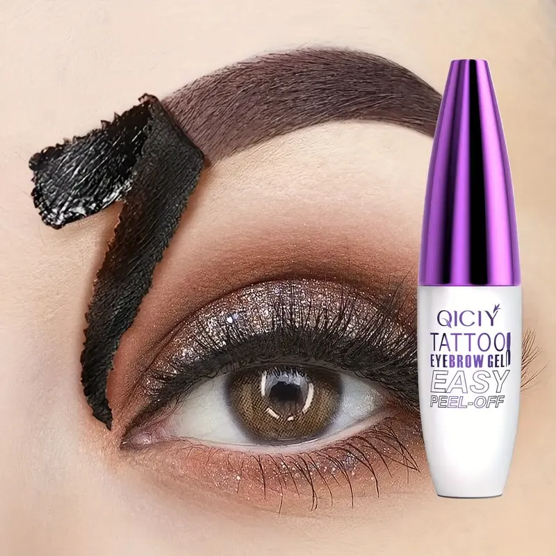 Semi-Permanent Eyebrow Tattoo Gel Paste with Easy Peel-Off Formula for Lasting Waterproof Effect