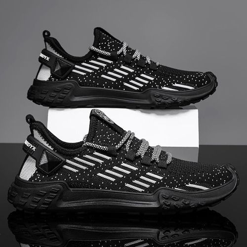 Deodorant Flyknit Mesh Men's Slip-On Casual Sneakers