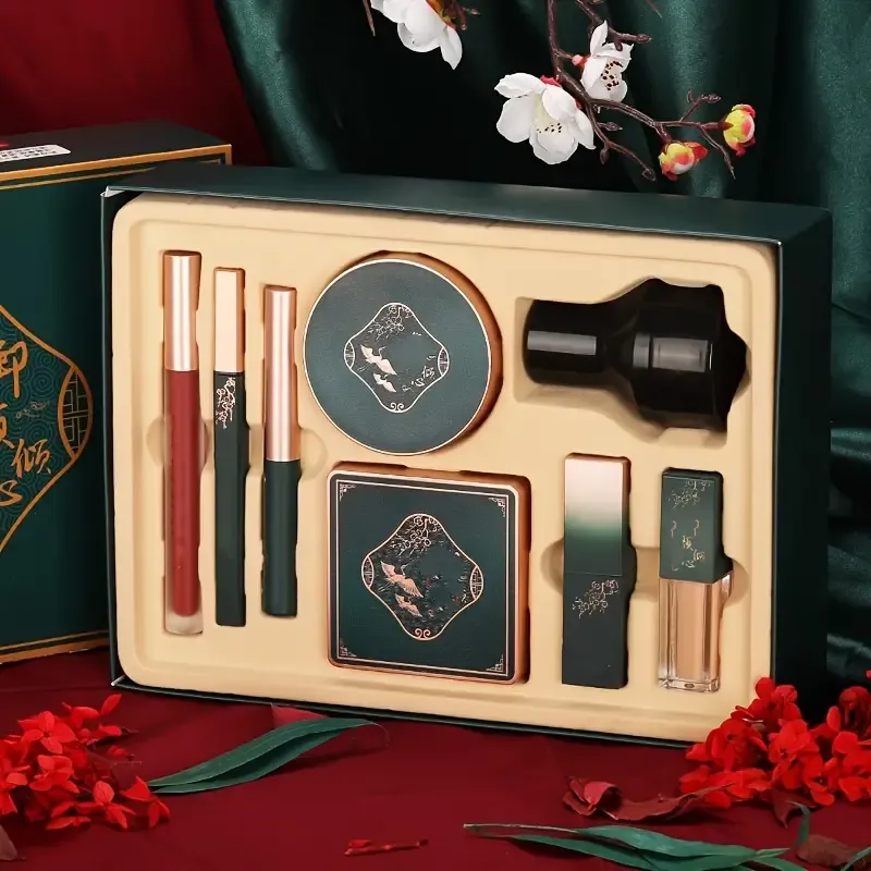 Birthday Lover Gift Makeup Kit, 8-piece Set, Makeup Set Of Lipstick Foundation Loose Powder Eyeliner Concealer, Valentine's Day Gift For Women, Ideal For Mother's Day Makeup Set
