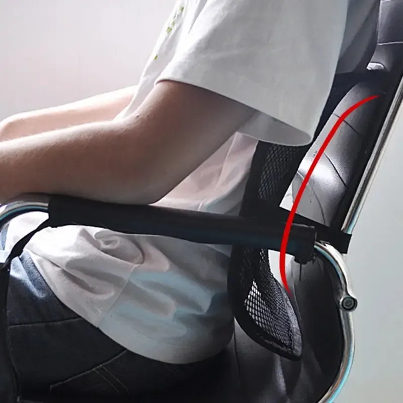 1pc Ice Silk Mesh Car Seat Back Cushion, Lumbar Waist Support, Relief Pad For Office And Home, Car Seat Pillow