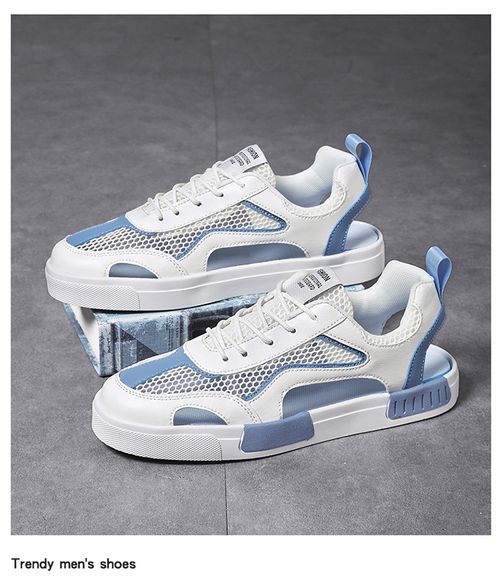 Breathable thin mesh sports and casual board shoes, teenagers' mesh shoes