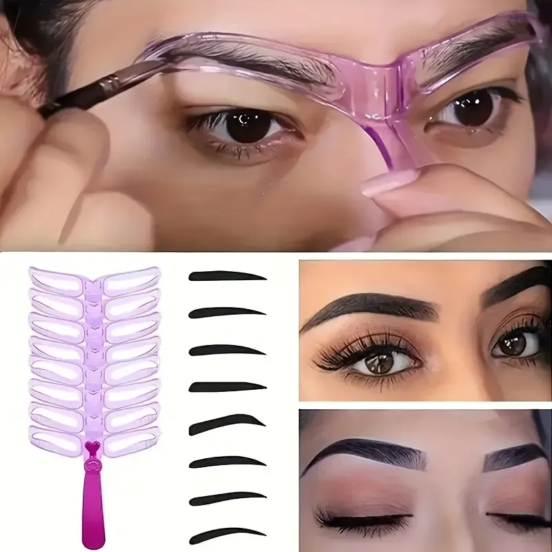 8pcs Easy-Grip Eyebrow Shaping Kit