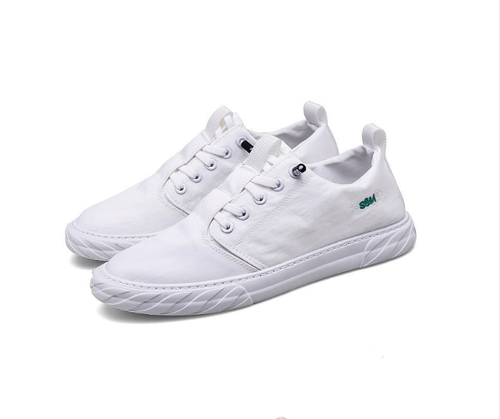 Casual cloth shoes, breathable white sneakers for men