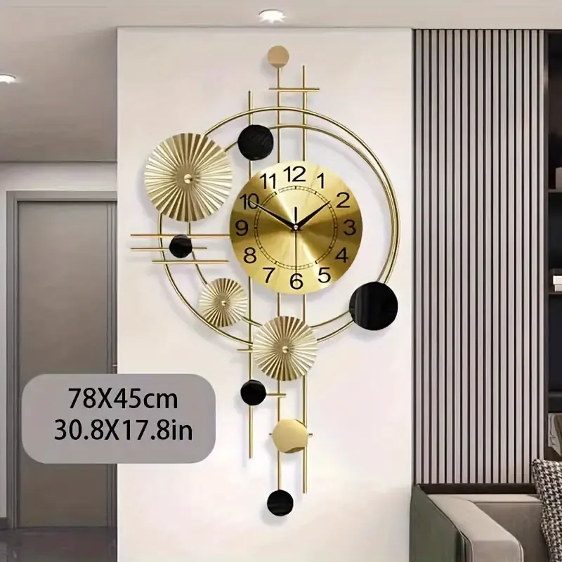 Nordic modern clock living room simple creative wall clock home decoration hour hand art light luxury wall clock