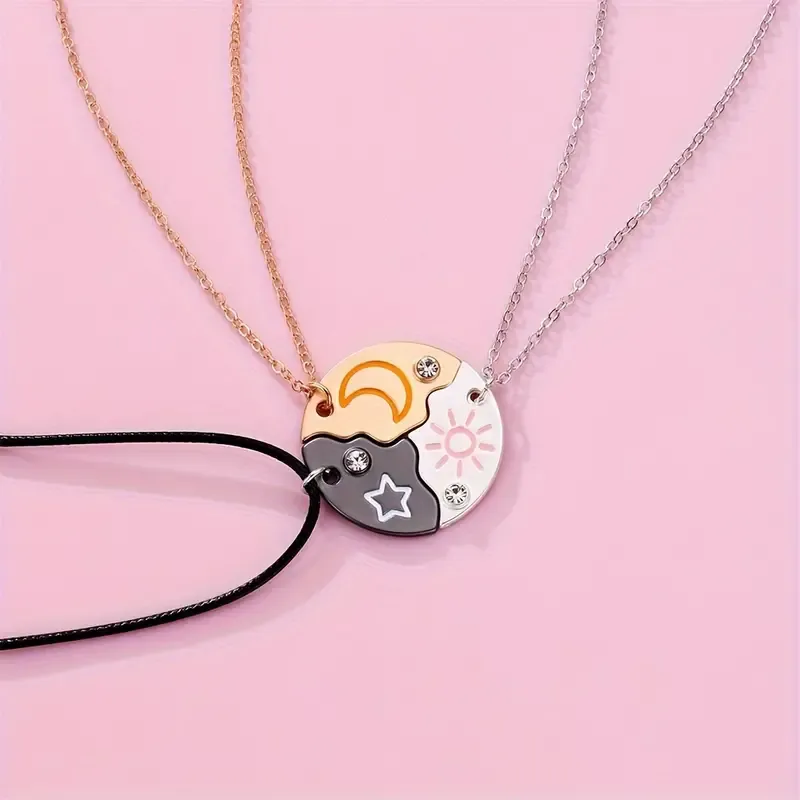 Sun Moon Star Pendant Necklace