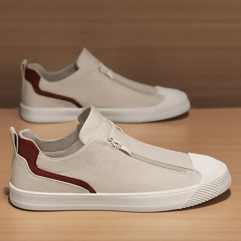 Men's Low Top Slip On Casual Skateboard Shoes